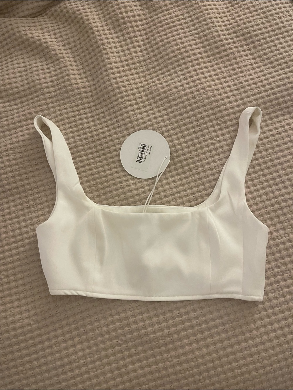 Princess Polly White Huxley Crop Top